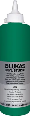 Produktbild von Lukas Cryl Studio Plastic Bottle Acrylfarbe Viridian (Phthalo) 500 ml 1 stk
