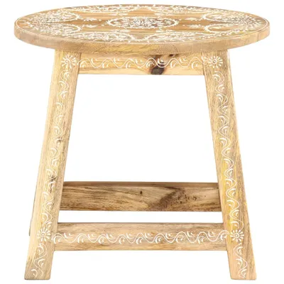 Immagine prodotto di Sgabello Dipinto a Mano 38x38x35 cm in Legno Massello di Mango