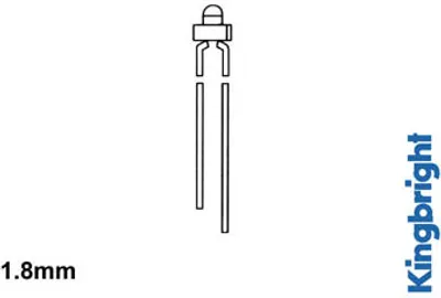 Image de Led Standard 1 8mm - Jaune Diffusant