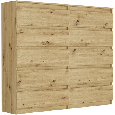 Obrázek produktu pro Komoda 140 cm 10 zásuvek skříňka FRAMIRE R-140-S10 artisan