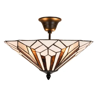 Obrázok produktu pre Stropné svietidlo Tiffany Clayre & Eef 5LL-5896 - Ø 40x28 cm E14-max. 2x40 W biela