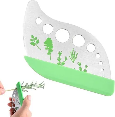 Produktbild von Famanu Kräuterstripper und Gemüseschäler - Edelstahl, 9 Löcher