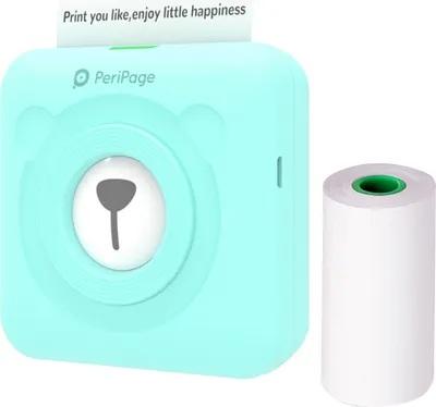 Produktbild von PeriPage Mini Thermodrucker, Bluetooth Fotodruck, AR-Fotofunktion mit USB-Kabelunterstützung für Android iOS Smartphone Windows