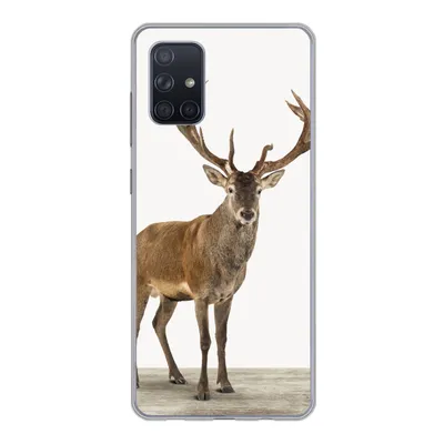 Produktbild von MuchoWow® Handyhülle Schutzhülle Hülle für Samsung Galaxy A51 Hirsche - Tiere - Geweih - Kinder - Mädchen - Jungen Silikon Softcase Handy Hülle - Schutzabdeckung