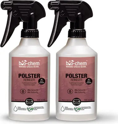 Produktbild von bio-chem Polsterreiniger 2X 500 ml Konzentrat I Autositzreiniger, Teppichreiniger, Sofareiniger, Fleckenentferner und Geruchsneutralisierer für Stoff, Polster, Teppich u.v.m. in Haushalt und Auto