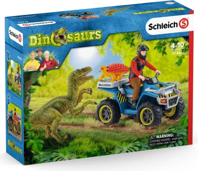 Produktbild von Schleich Flucht auf Quad vor Velociraptor 41466
