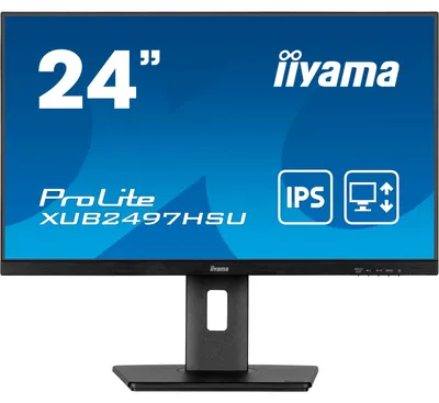Zdjęcie produktu dla iiyama XUB2497HSU-B2, 60,5 cm (23.8"), 1920 x 1080 px, Full HD, LED, 1 ms, Czarny