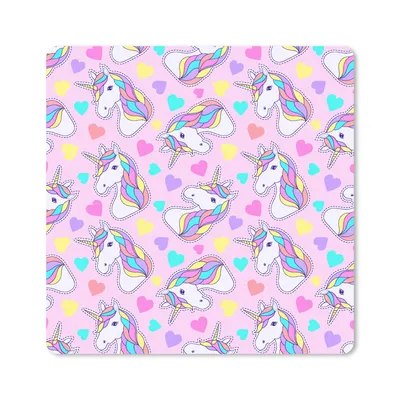 Produktbild von MuchoWow® Mauspad Mousepad Einhorn - Regenbogen - Muster 20x20 cm - Mousepads - Maus Mat - Pad - Mausunterlage - Desk Mat - Bureauartikeln