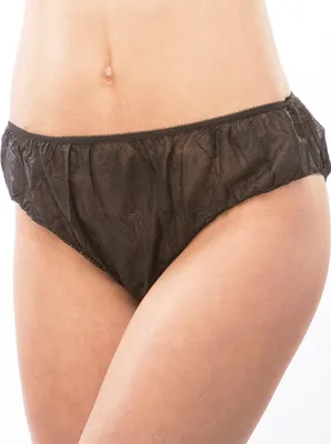 Produktbild von Einweg Slips Vliesstoff Unisex, schwarz 50 Stück - Beutel