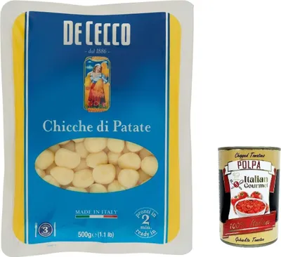 Produktbild von 10x Pasta De Cecco 100% Italienisch Chicche di patate Nudeln 500g Kartoffelpaste + Italian Gourmet polpa 400g
