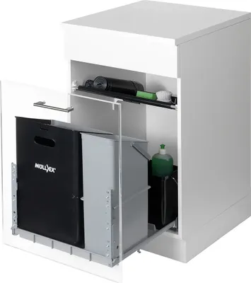 Zdjęcie produktu dla Naber Müllex Comfort 35 17 4 4. kosz na śmieci, antracyt/jasnoszary. - Kosz na śmieci