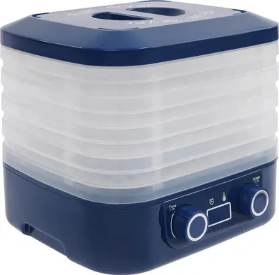 Immagine prodotto di Essiccatore - Essiccatore per frutta e verdura - Timer 48 ore - Display a LED - 5 ripiani - 35–70 °C - 160 W - Spina UE da 220 V - Blu