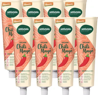 Produktbild von Vegane Chili Mayo in der Tube, 8x 185 ml