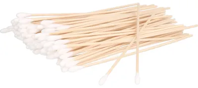 Produktbild von Wattestäbchen Holz 15 cm 4-5 mm mit Wattekopf 100 St