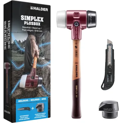 Produktbild von HALDER SIMPLEX Plusbox Standfuß Ø 60 mm Superplastik / Gummi + Cuttermesser