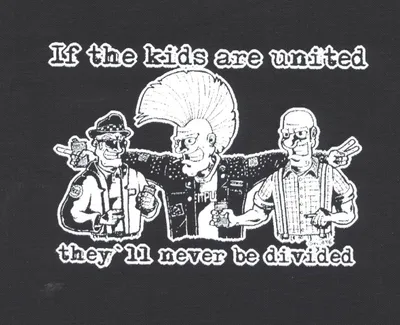 Produktbild von If the kids are united - Aufnäher gedruckt, schwarz/weiss