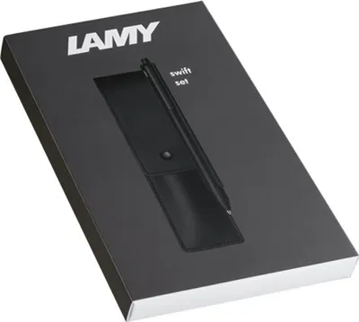 Zdjęcie produktu dla LAMY 1238758 Zestaw upominkowy LAMY swift black, z etui skórzanym
