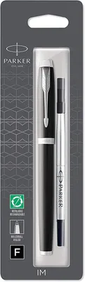 Produktbild von Parker IM, Stick Pen, Schwarz, Chrom, Schwarz, Messing, Gold, Edelstahl, Fein, Beidhändig