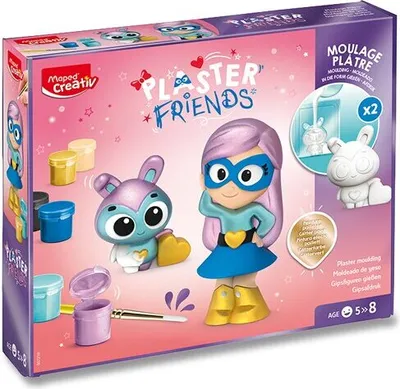 Obrázok produktu pre maped 907219 maped Bastelset Plaster Friends - Superheld-Gipsfiguren mehrfarbig
