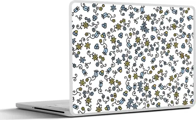 Produktbild von MuchoWow® Laptop Aufkleber Sticker Cover Mädchen - Blumen - Muster - Mädchen - Kinder - Baby 32.5x23.5 cm - Sticker für Laptop - Selbstklebend