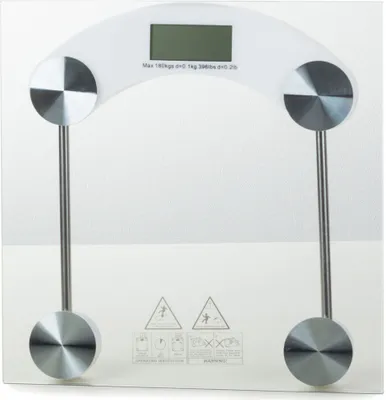 Produktbild von Personenwaage digital Glas LCD Display Körper Waage silber bis 180 KGS Form- Eckig