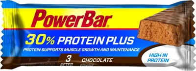 Produktbild von PowerBar Protein Plus 30%, Schokolade, 55 g, Sojaprotein, Molkenprotein, 188 kcal, 341 kcal, 790 kJ