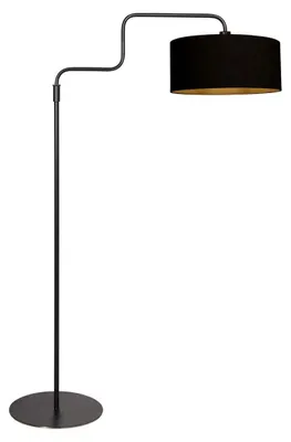 Image de Lampadaire - noir - Bloeba - métal textile - Ø 40cm - E27 - 4161ZW - Steinhauer