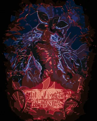 Obrázok produktu pre Zuty - Maľovanie podľa čísel - STRANGER THINGS - DEMOGORGON, 40x50 cm, vypnuté plátno na rám