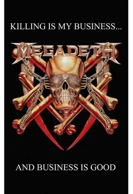 Produktbild von Megadeth - "Killing Is My Business" Poster, Stoff RO15663 (Einheitsgröße) (Schwarz/Rot)
