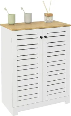 Zdjęcie produktu dla Praktyczna szafka z 2 drzwiami, biała, 60 x 30 x 82 cm, MDF