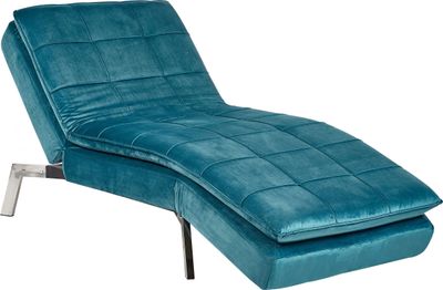 BELIANI Chaiselongue Blaugrün Samtstoff mit Verstellbarem Kopfteil und Schlaffunktion Retro Design Glamouröser Stil