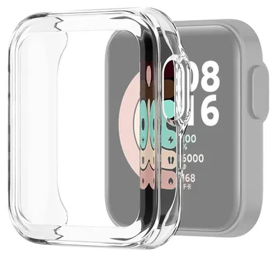 Produktbild von subtel Hülle kompatibel mit Xiaomi Mi Watch Lite TPU Schutzhülle Tasche Flip Cover Case Etui Transparent