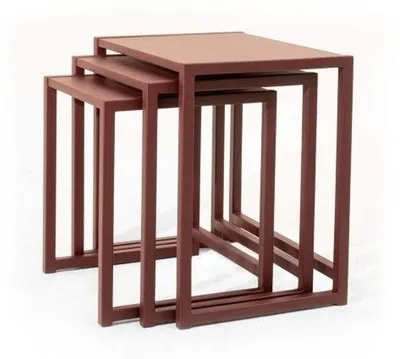 Produktbild von Braune Beistelltische Wohnzimmer Quadratische Tische Luxus Sofatische