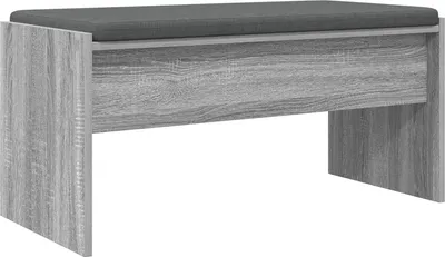 Produktbild von （Robust Möbel） Flurbank mit Kissen Graues Sonoma 80x38x46cm - Sitzbänke DE255521