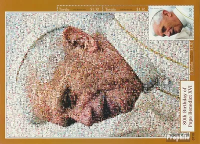 Produktbild von Briefmarken Tuvalu 2007 Mi 1381-1384 Kleinbogen (kompl.Ausg.) postfrisch Papst Benedikt XVI.