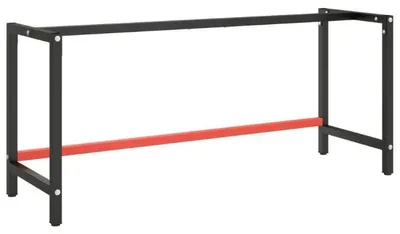 Zdjęcie produktu dla Stół warsztatowy – rama stołu – 180 x 57 x 79 cm – stal nierdzewna – czarny