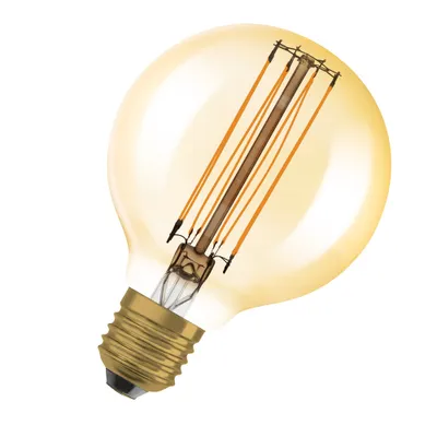 Produktbild von OSRAM Dimmbare LED-Lampen, Vintage-Edition, 40 Watts Ersatz, E27, G80, 2200 Kelvin, Warm Comfort Light, Klares Glas, single Pack