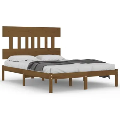 Produktbild von vidaXL Massivholzbett Honigbraun 200x200 cm