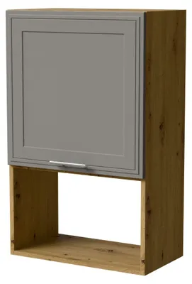 Productafbeelding van Magnetronombouwkast SALO 60x96 cm, kleur mat, naar keuze (SL-W4MK/60), stofgrijs mat, eikenhout Artisan