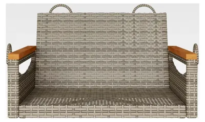 Produktbild von Hängesessel Grau 63x62x40 cm aus Poly Rattan für Innen- und Außenbereich