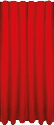Blickdichte Gardine Kräuselband, Maße: 140x145 cm, Farbe: Rot