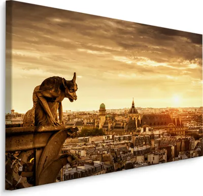 Produktbild von Fabelhafte Canvas LEINWAND BILDER 70x50 cm XXL Kunstdruck Paris Stadt Notre-Dame