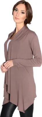 Produktbild von Damen Cardigan Umhang Poncho ; Cappuccino 2XL/3XL