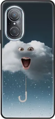 Produktbild von König Design Hülle kompatibel mit Huawei nova 9 SE Kunststoff Soft Handyhülle - Handy Case Regenwolke