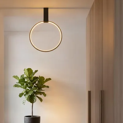 Productafbeelding van Design plafondlamp Garve zwart Ø 40cm, AI-gegenereerde afbeelding
