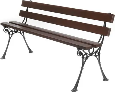Produktbild von Parkbank Gartenbank Gestell Gusseisen Massivholz Kiefer 0102