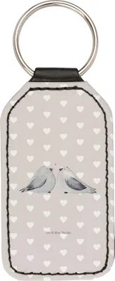 Produktbild von Mr. & Mrs. Panda schlüssel anhänger Turteltauben Liebe - Grau Pastell - Geschenk, Hochzeit, Tauben, für, Freund, Schlüsselanhänger Mit Spruch, Jahrestag, Paar, Freundin