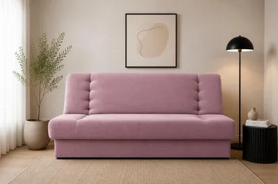 Produktbild von MOEBLO Schlafsofa CYPRUS – Sofa Kippsofa Klappsofa Click-Clack Couch für Wohnzimmer Federkern Sofagarnitur Polstersofa mit Bettkasten und Schlaffunktion (BxHxT): 192x85x92 cm (Rosa - Soro 61)