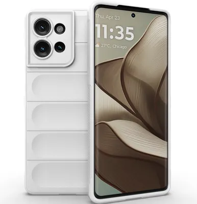 Produktbild von Handyhülle für Motorola Edge 50 Weich TPU Silikon Stossfest Anti-rutsch Hülle Weiß