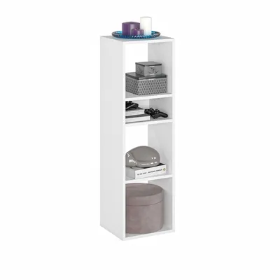Produktbild von KOMTO Regal Bücherregal Standregal Würfelregal Büroregal Bücherschrank für Kinderzimmer Regal Wohnzimmer RIM3 33,8 х 30,7 х 112,5 cm White